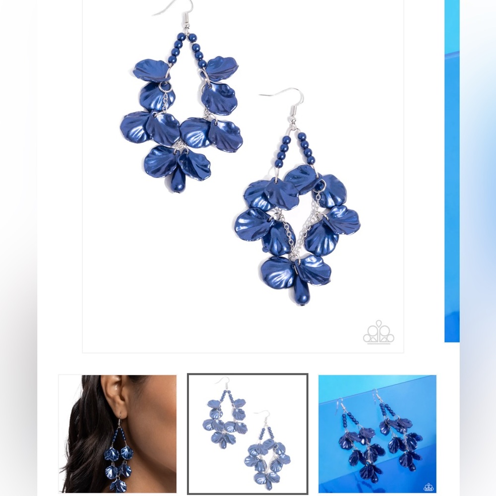 💙🐚💙 “COASTAL CENTURY” BLUE PEARL SHELL EARRINGS ~ PAPARAZZI❗️💙🐚💙 - Picture 5 of 6